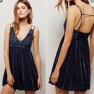 We the Free Blue sequin dress size S